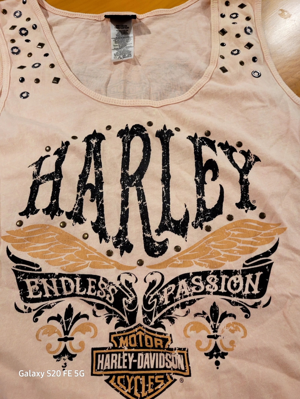Harley-Davidson Womens Pink Studded Tank Top - Endless Passion